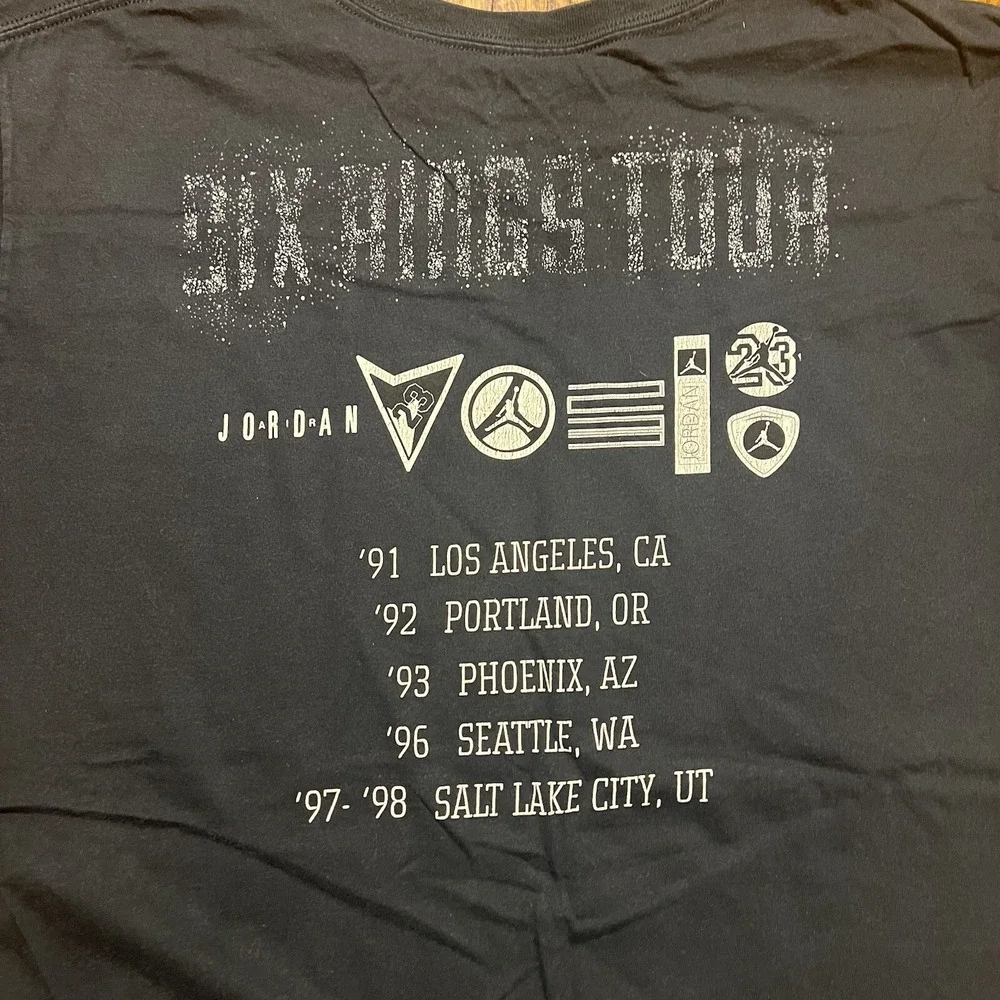 Jordan Brand Six Rings Tour T Shirt Size Large Cotton Used Black